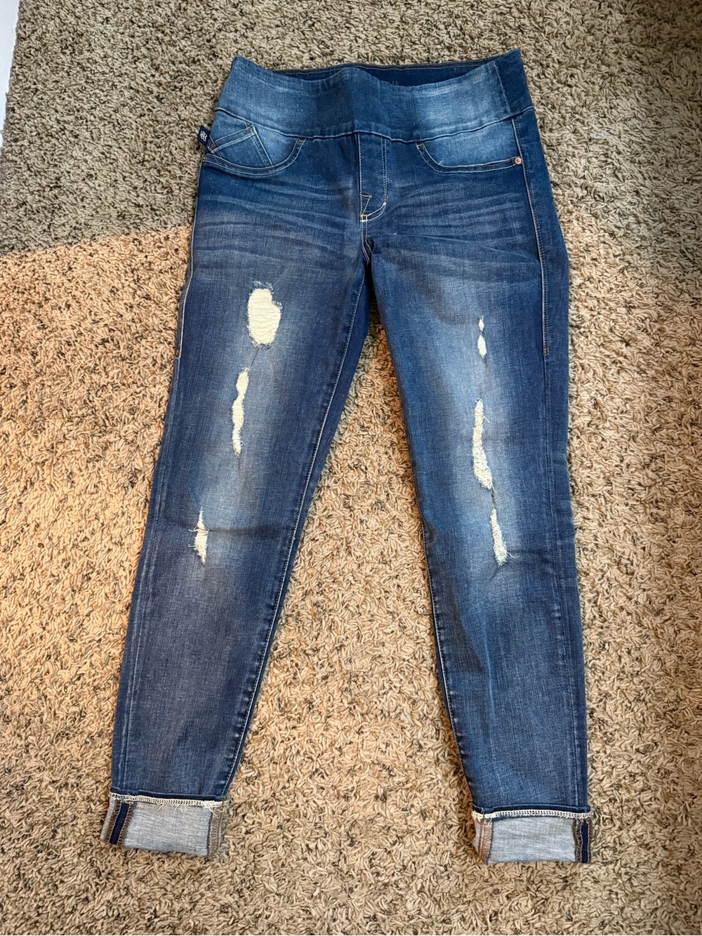 Rock & Republic Dark Blue Distressed Jeggings